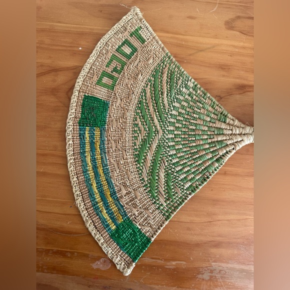 Woven African Fan, Tribal, Boho Home Decor, Wall Hanging - Picture 4 of 8